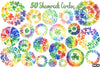 Rainbow Shamrock Circles Clipart Bundle 7