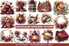 Burgundy Autumn Clipart