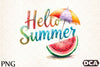 Watercolor Hello Summer Clipart Bundle