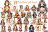 Tribal Boho Girl Clipart Bundle 14