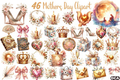 Glamorous Mother's Day Clipart Bundle 99 - CraftNest - Digital Crafting and Art