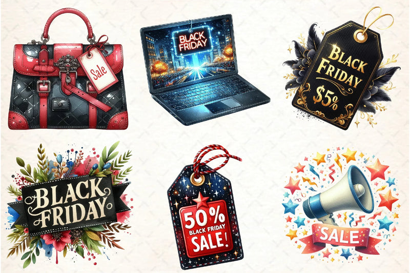 Black Friday Clipart Bundle - CraftNest - Digital Crafting and Art