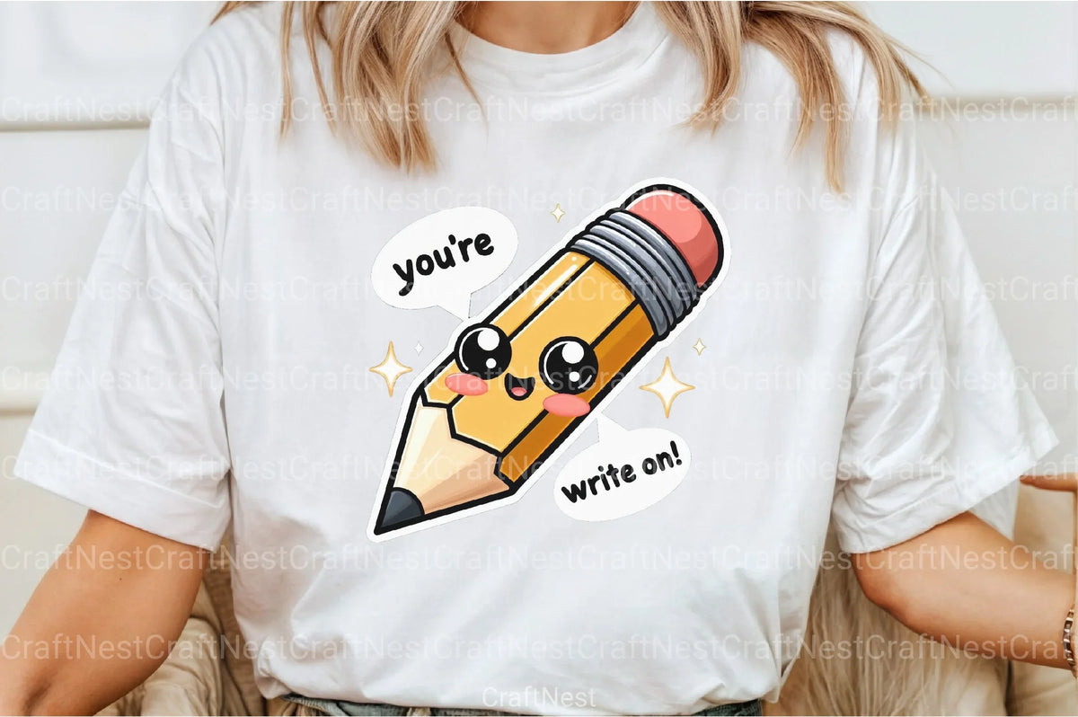 Write On Sticker Funny Write-On Sticker Clipart Bundle