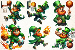 Leprechaun Dunk Basketball Clipart Bundle - CraftNest - Digital Crafting and Art