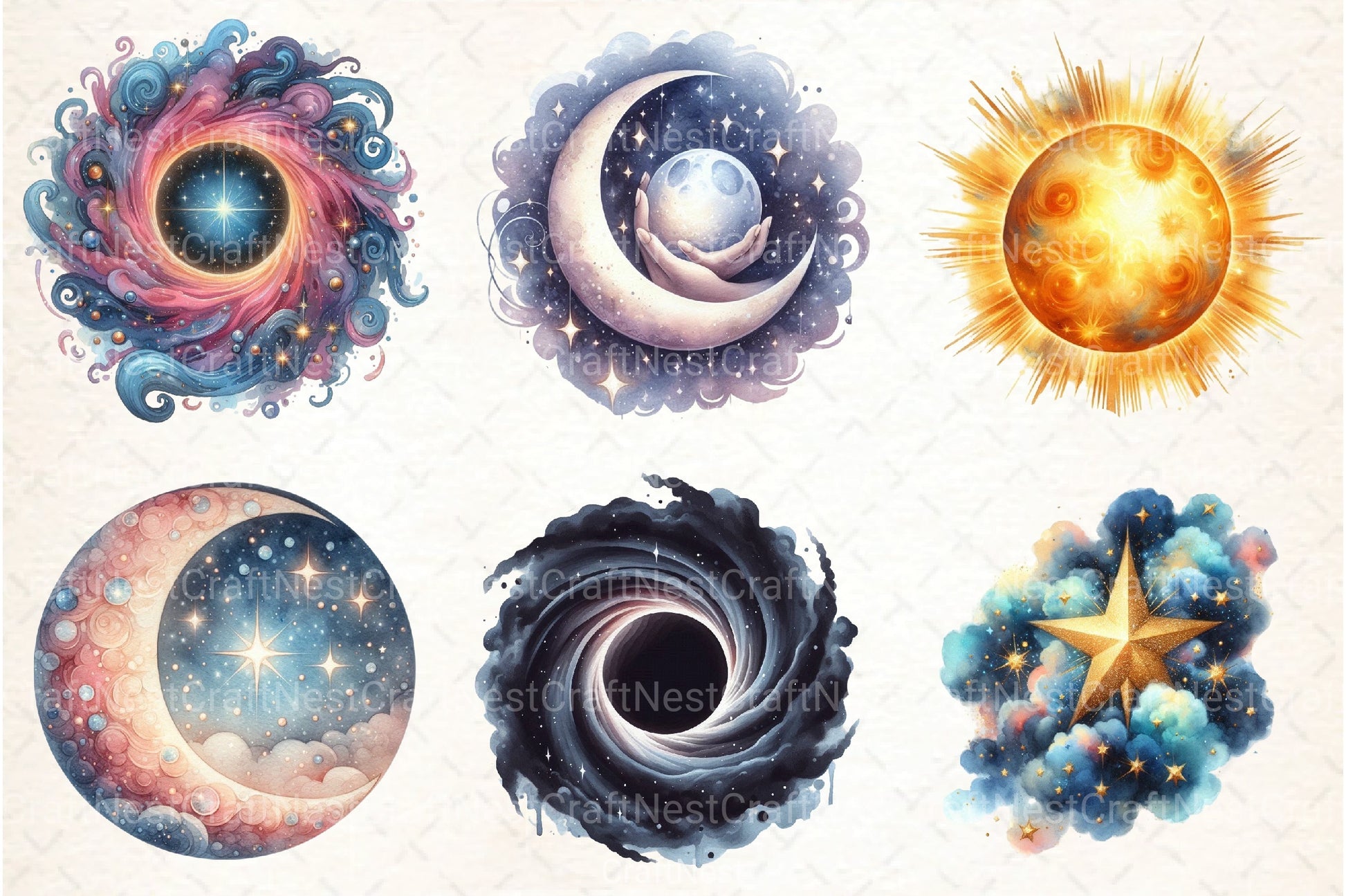 Universe Clipart Bundle - CraftNest - Digital Crafting and Art