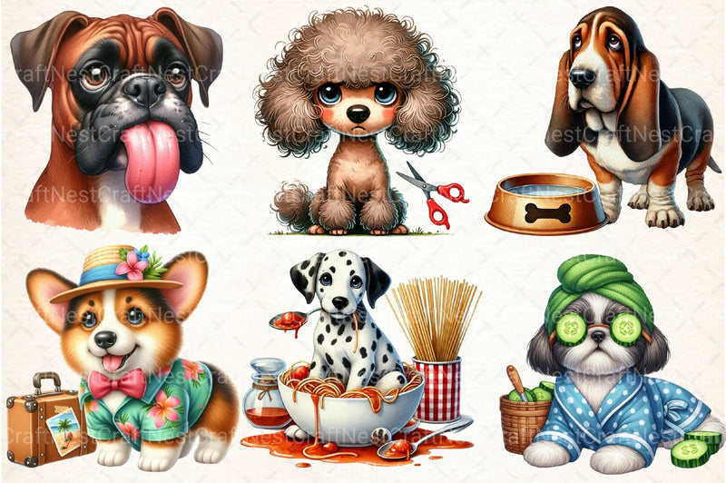 Funny Dog Life Clipart Bundle - CraftNest - Digital Crafting and Art
