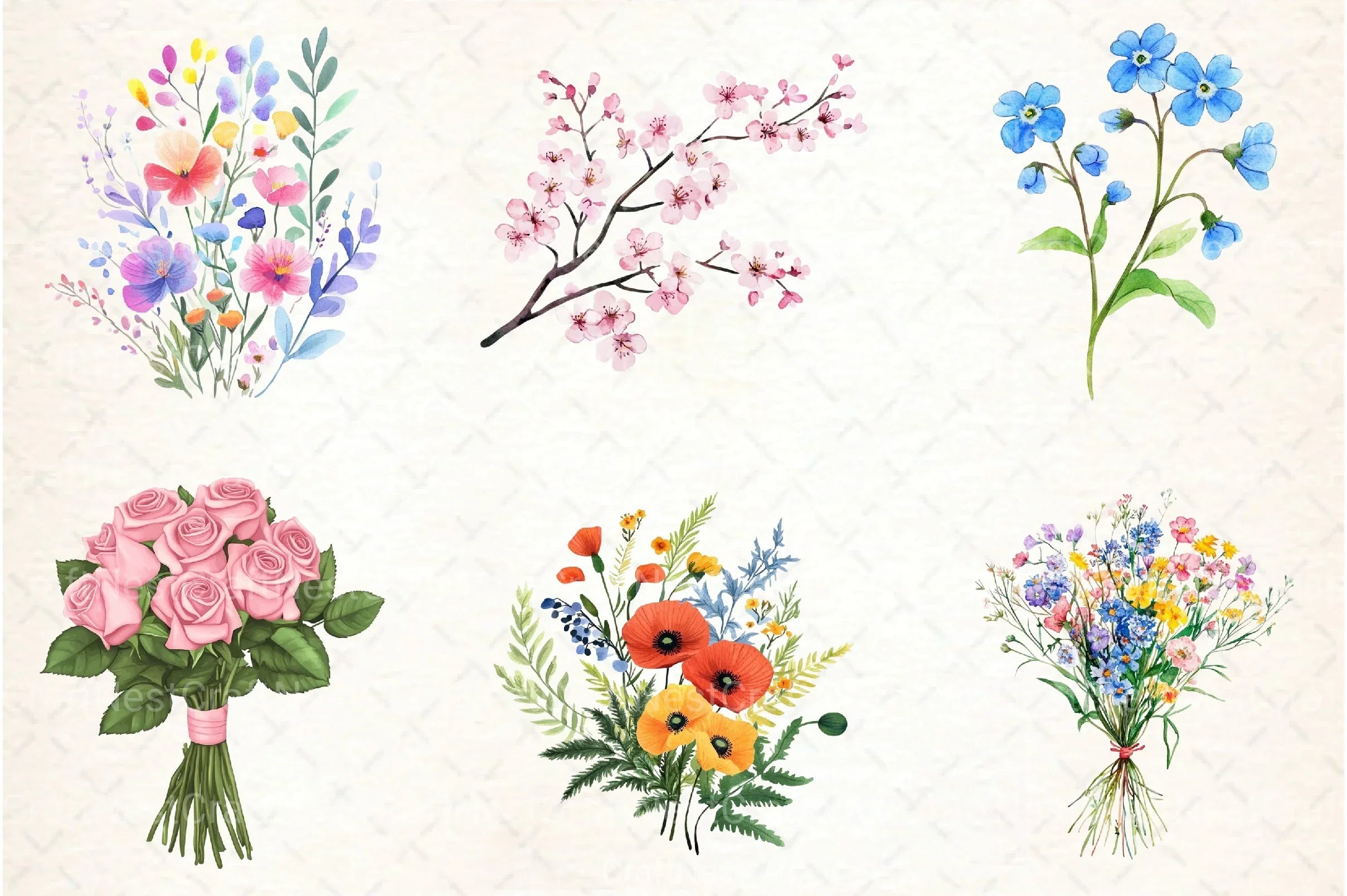 Flowers Clipart Bundle for Creative Projects - CraftNest - Digital Crafting and Art