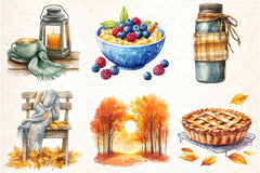 Autumn Chilly Morning Clipart Bundle 4 - CraftNest - Digital Crafting and Art