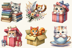 Peeking Cat Clipart Bundle - CraftNest - Digital Crafting and Art
