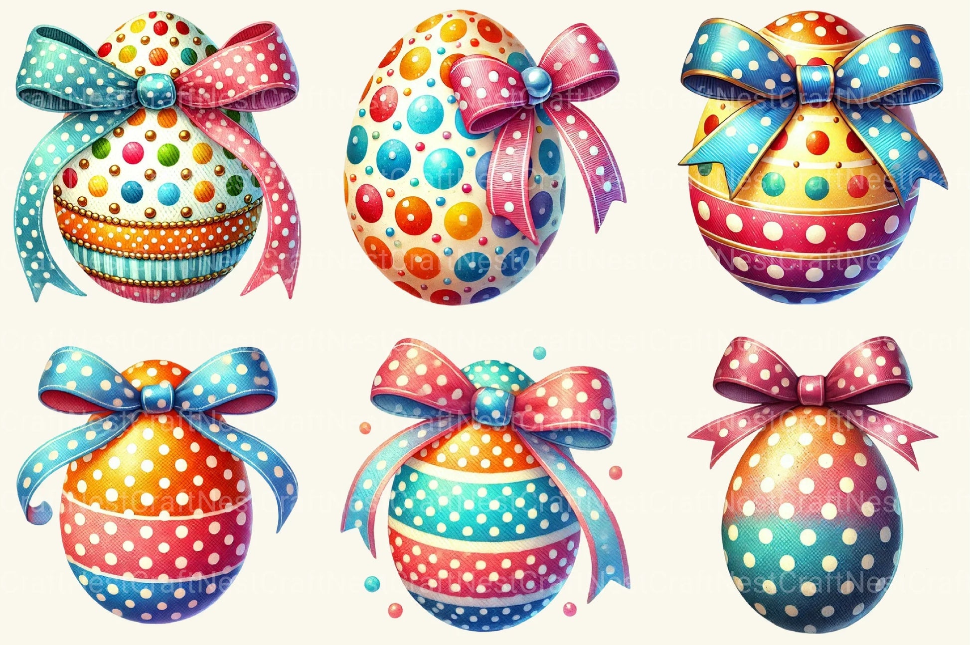 Easter Eggs Clipart Bundle 2 - CraftNest - Digital Crafting and Art
