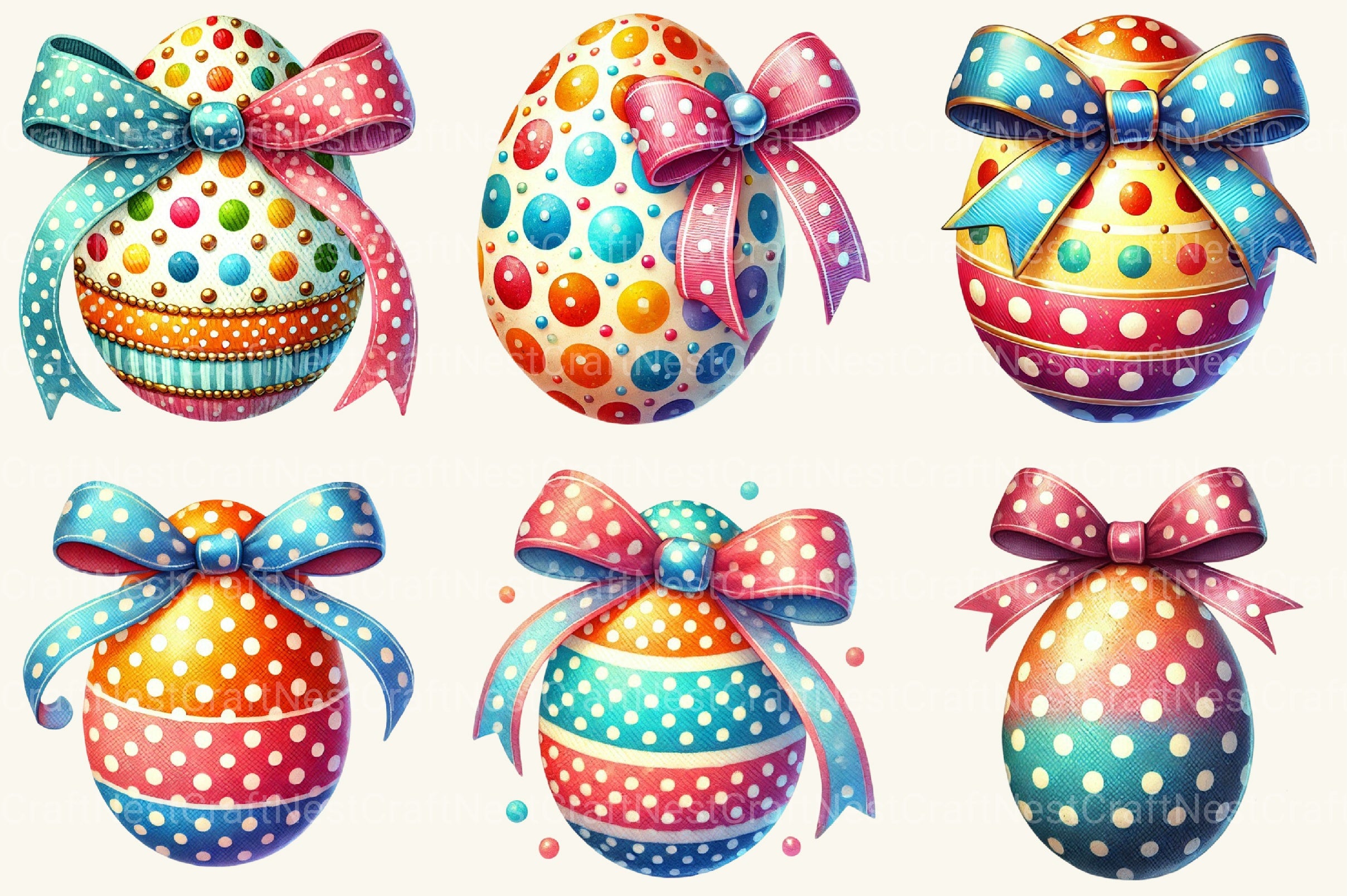 Easter Eggs Clipart Bundle 2 - CraftNest - Digital Crafting and Art