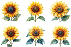 4th of July Sunflower Clipart 2 - CraftNest - Digital Crafting and Art