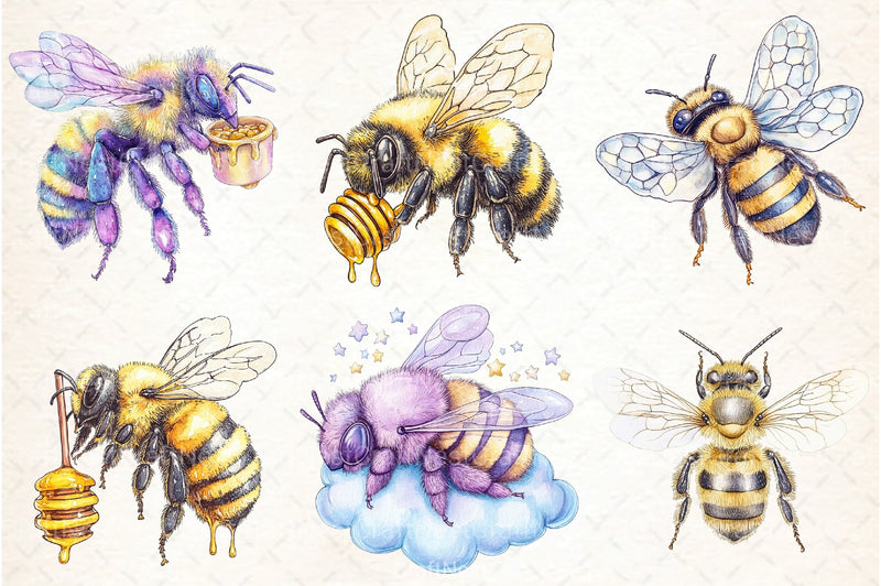 Bee Clipart Bundle Collection - CraftNest - Digital Crafting and Art