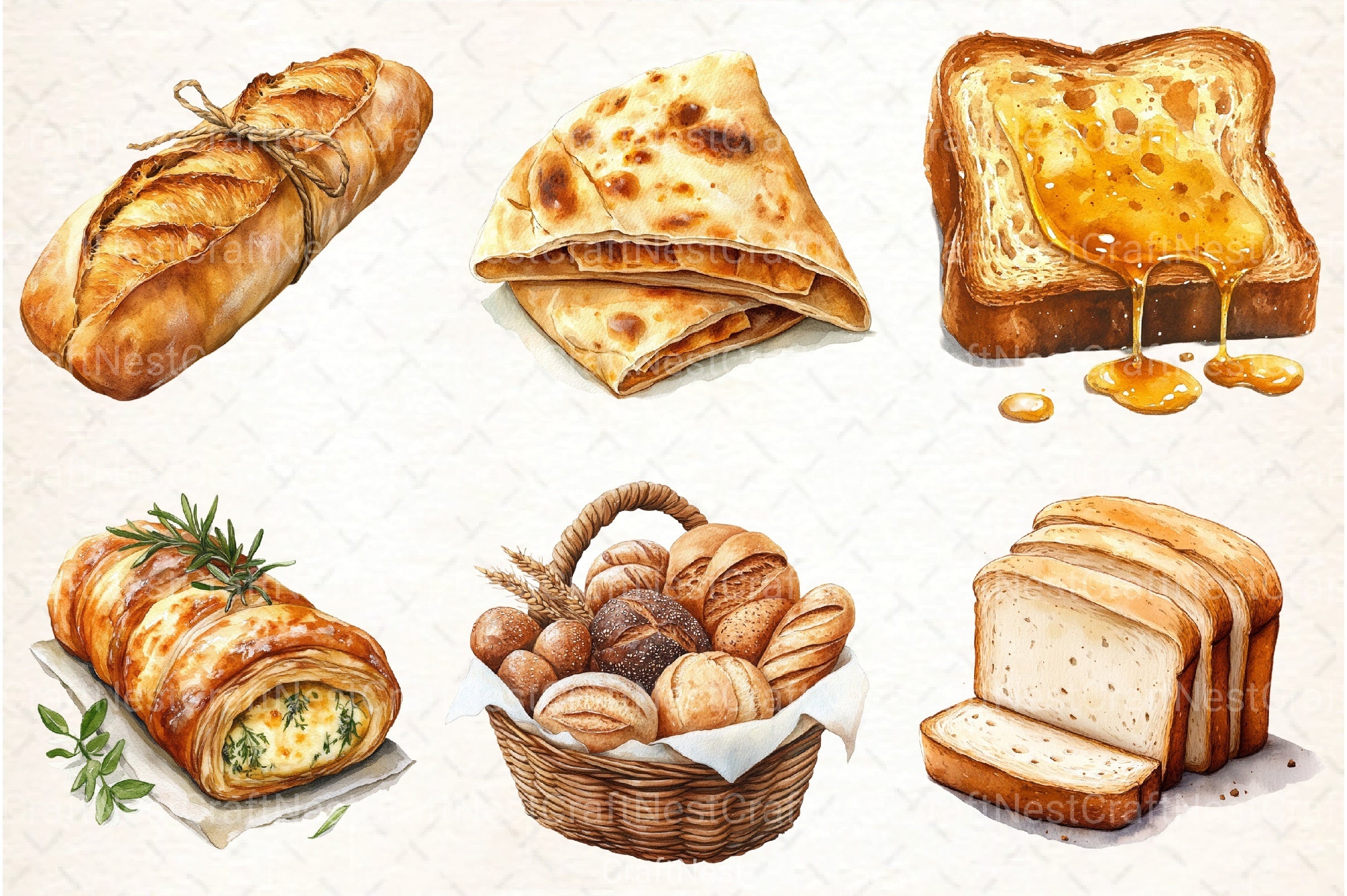 Bread Clipart Bundle - CraftNest - Digital Crafting and Art