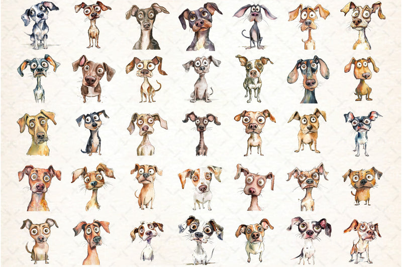 Funny Dog Clipart Bundle 55 - CraftNest - Digital Crafting and Art