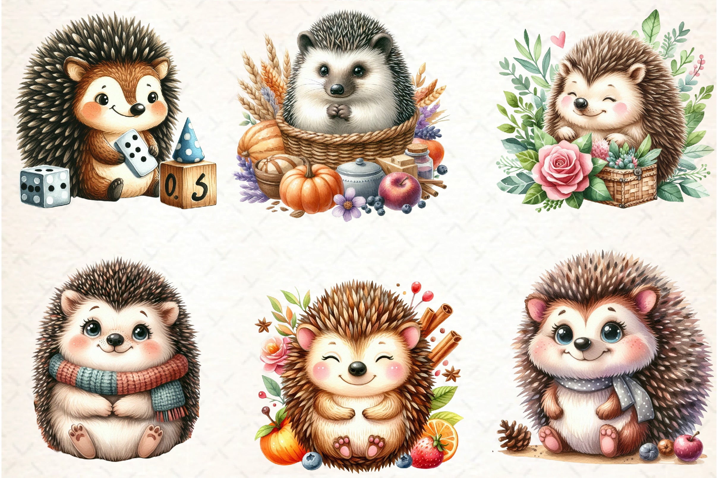 Hedgehog Clipart Bundle