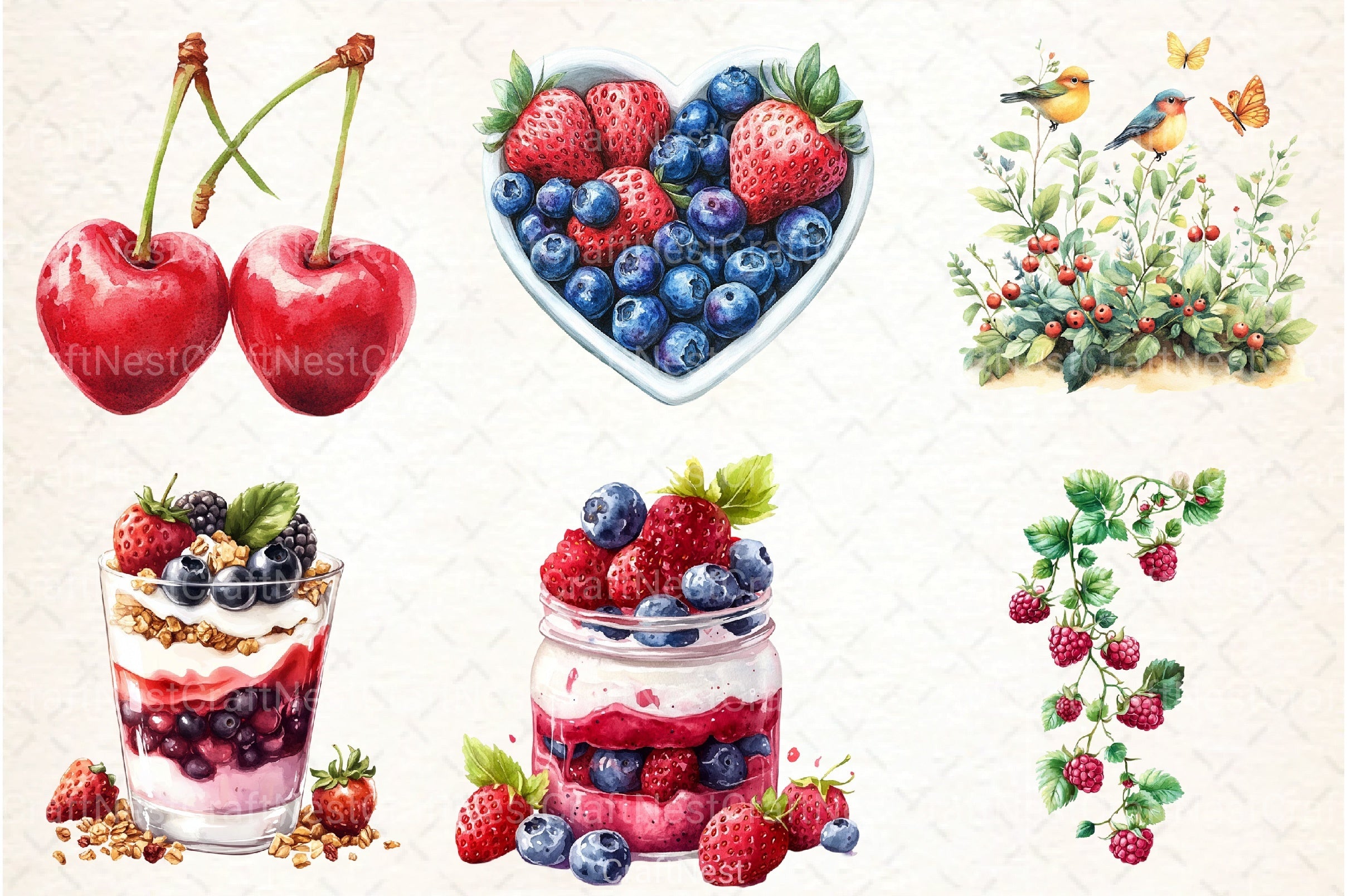 Berries Clipart Bundle - CraftNest - Digital Crafting and Art