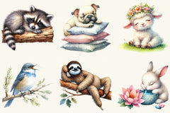 Chill Animal Clipart Bundle - CraftNest - Digital Crafting and Art