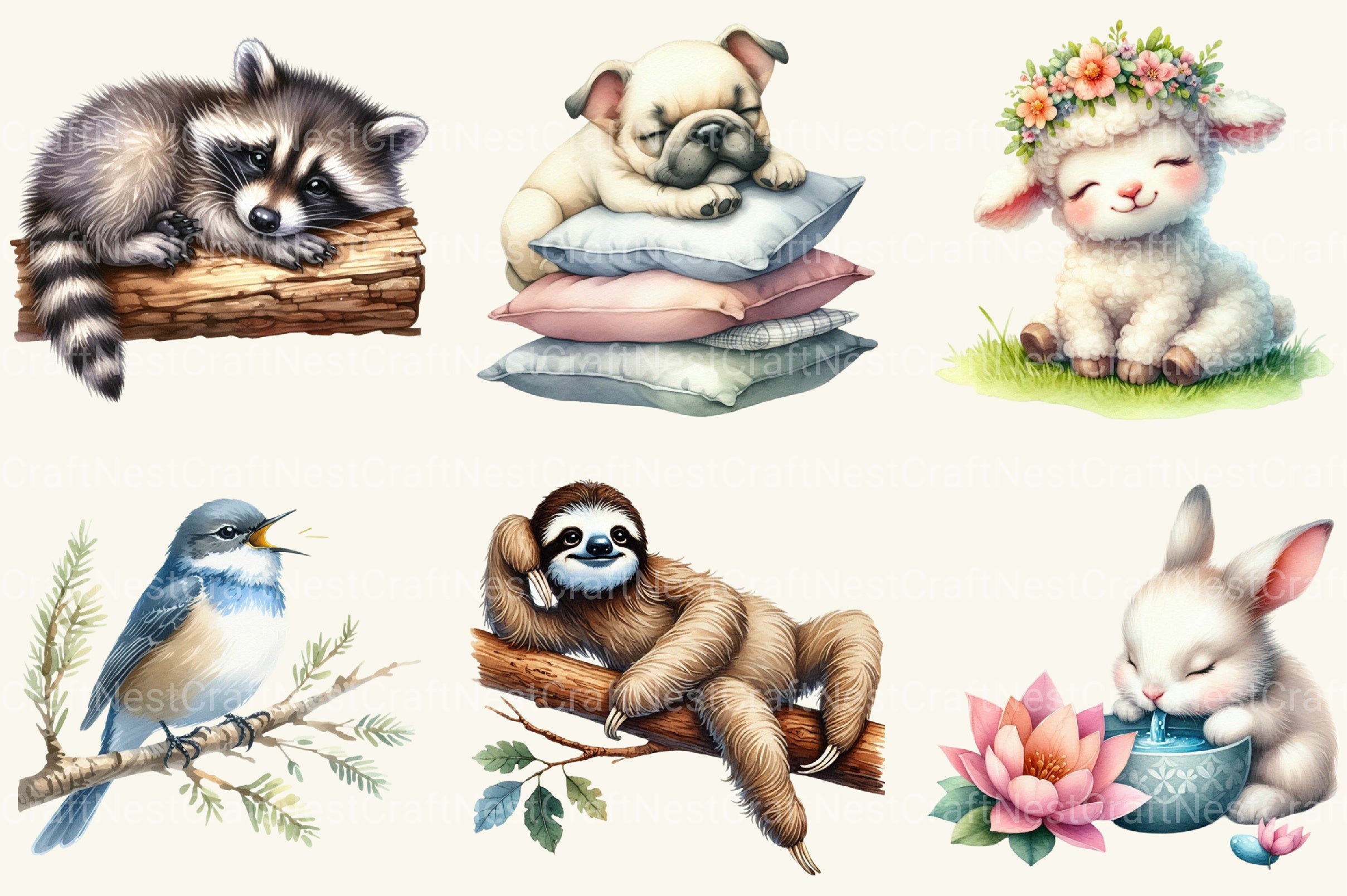 Chill Animal Clipart Bundle - CraftNest - Digital Crafting and Art