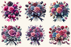 Valentine Gothic Roses Clipart Bundle 3 - CraftNest - Digital Crafting and Art