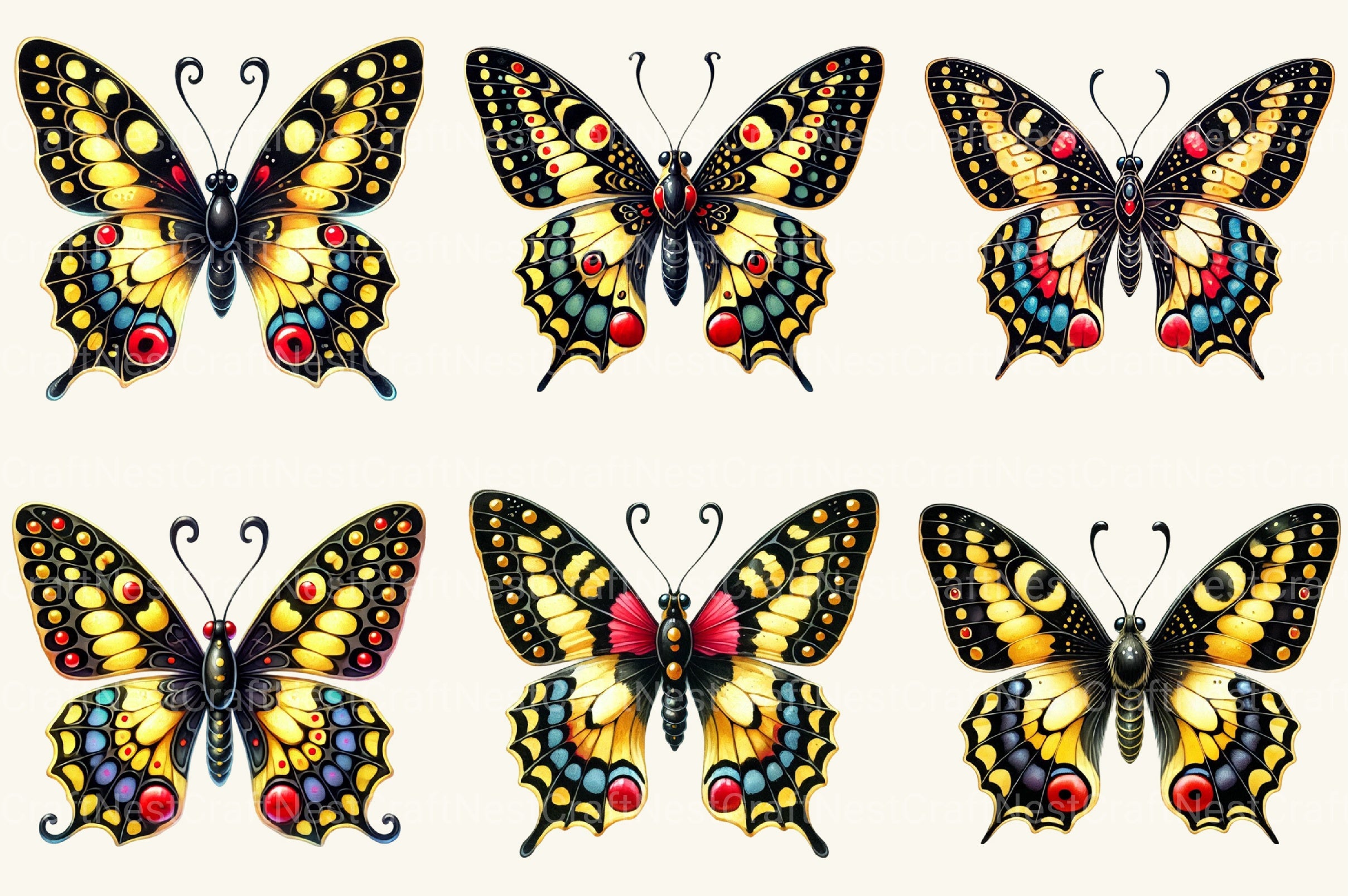 Black History Month Butterfly Clipart Bundle - CraftNest - Digital Crafting and Art