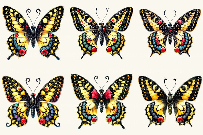 Black History Month Butterfly Clipart Bundle - CraftNest - Digital Crafting and Art