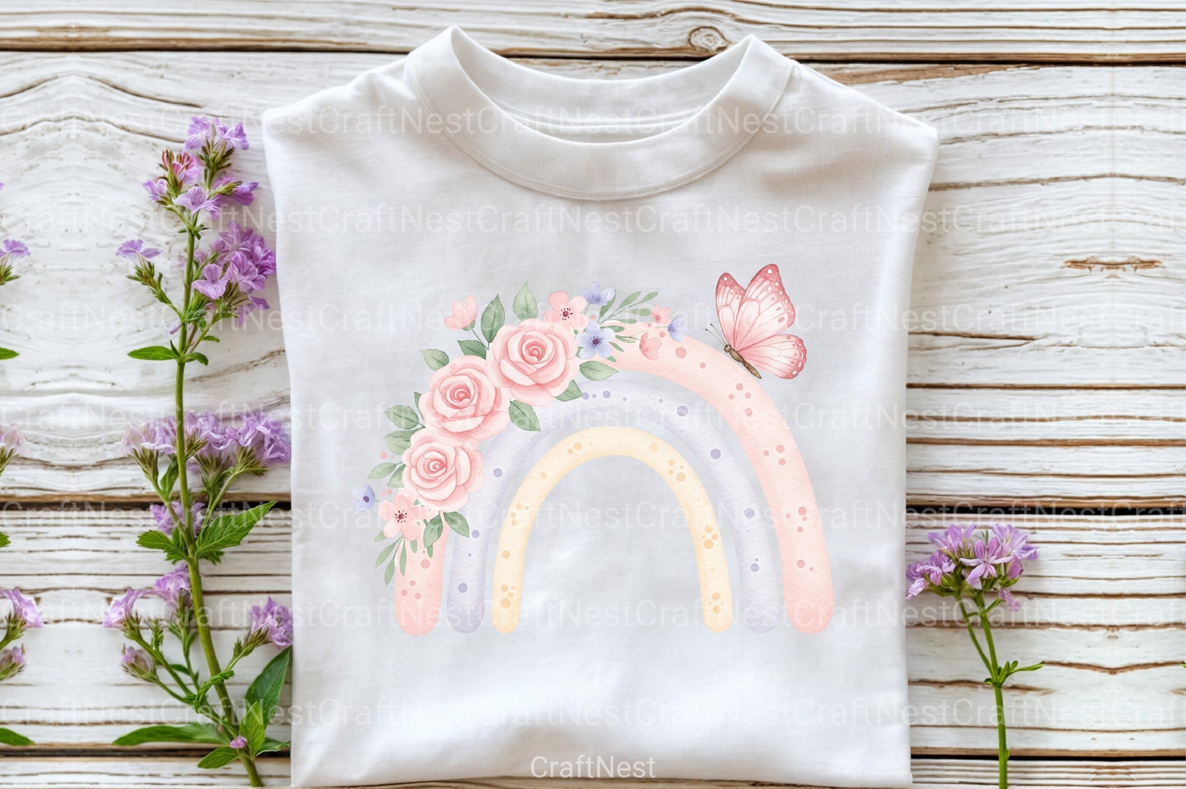 Pastel Rainbow PNG Clipart Bundle - CraftNest - Digital Crafting and Art