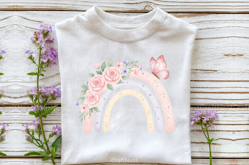 Pastel Rainbow PNG Clipart Bundle - CraftNest - Digital Crafting and Art