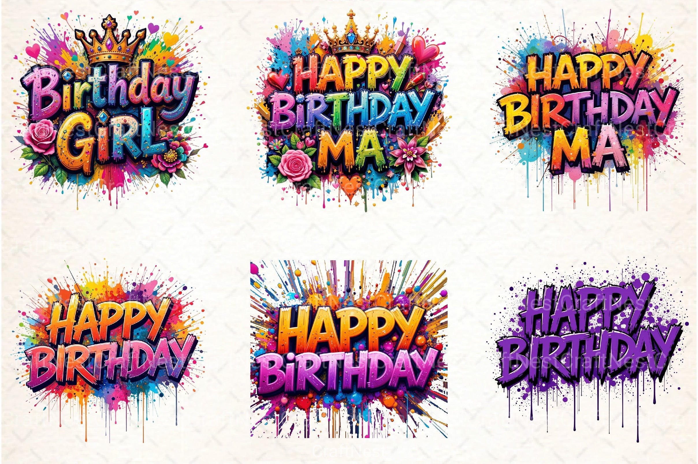Birthday Clipart Bundle - CraftNest - Digital Crafting and Art