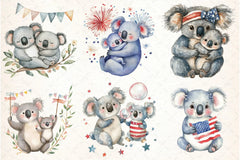 Mother Koala 4th of July Clipart Bundle - CraftNest - Digital Crafting and Art