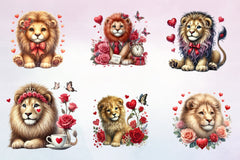 Valentine Lion Clipart Bundle - CraftNest - Digital Crafting and Art