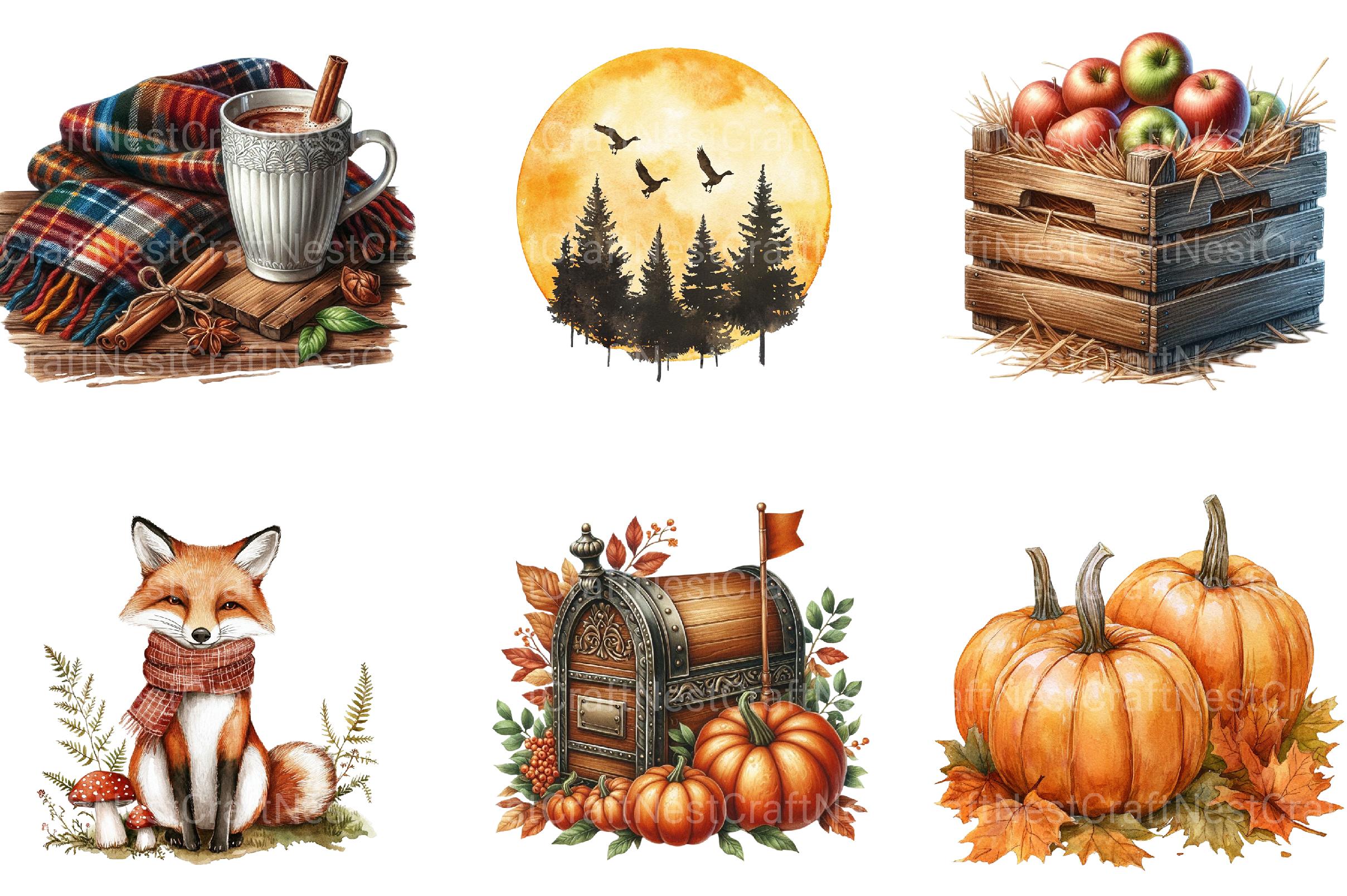 Fall Autumn Clipart - CraftNest - Digital Crafting and Art