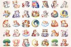 Cat Mother's Day Clipart Bundle - CraftNest - Digital Crafting and Art