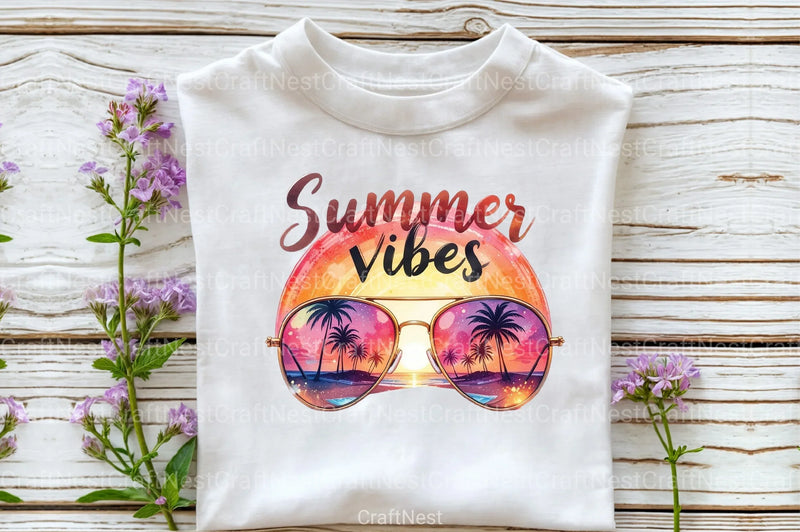 Summer Vibes Sunglasses Clipart Bundle 1 - CraftNest - Digital Crafting and Art