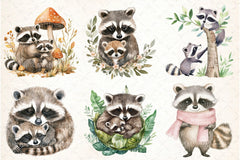 Raccoon & Kit Clipart Bundle 1 - CraftNest - Digital Crafting and Art