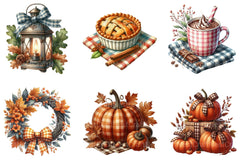 Gingham Autumn Clipart Bundle - CraftNest - Digital Crafting and Art