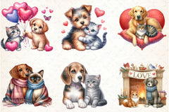 Dog and Cat Clipart Bundle 99 - CraftNest - Digital Crafting and Art
