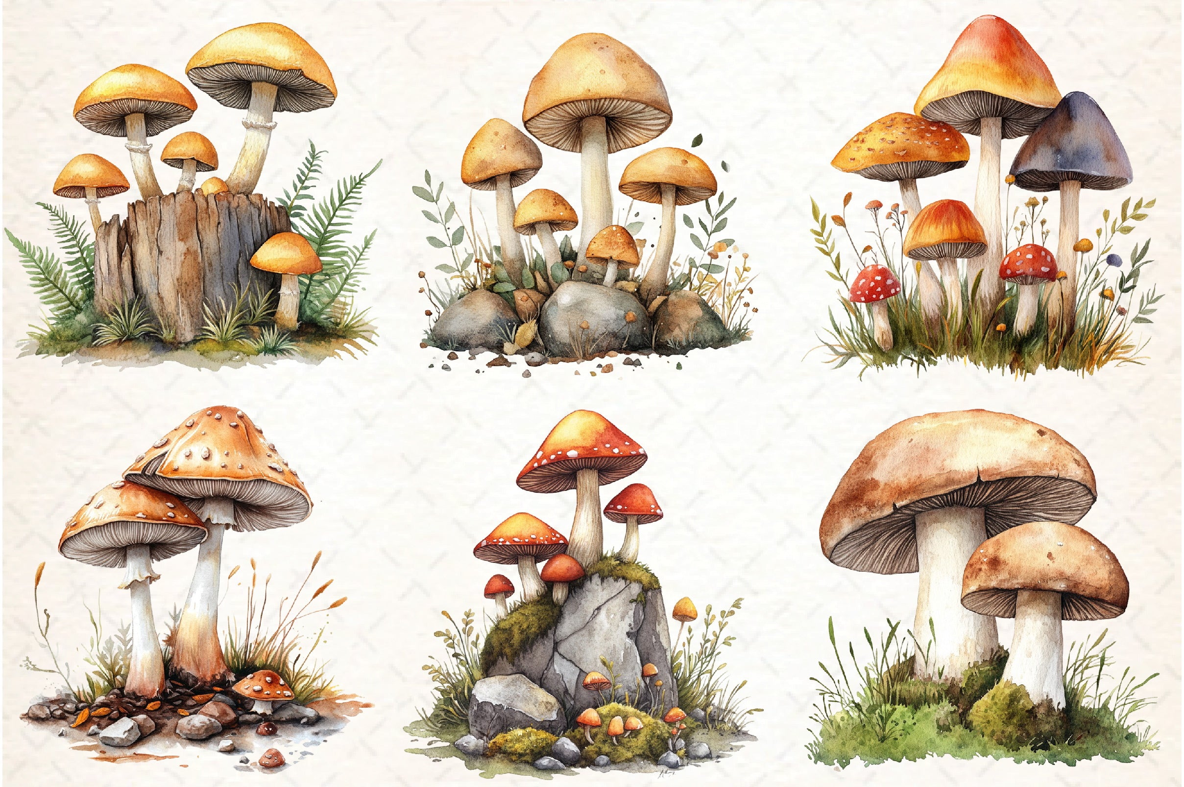 Mushroom Clipart Bundle