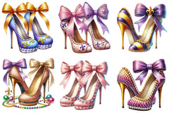 Mardi Gras High Heels Clipart Bundle - CraftNest - Digital Crafting and Art