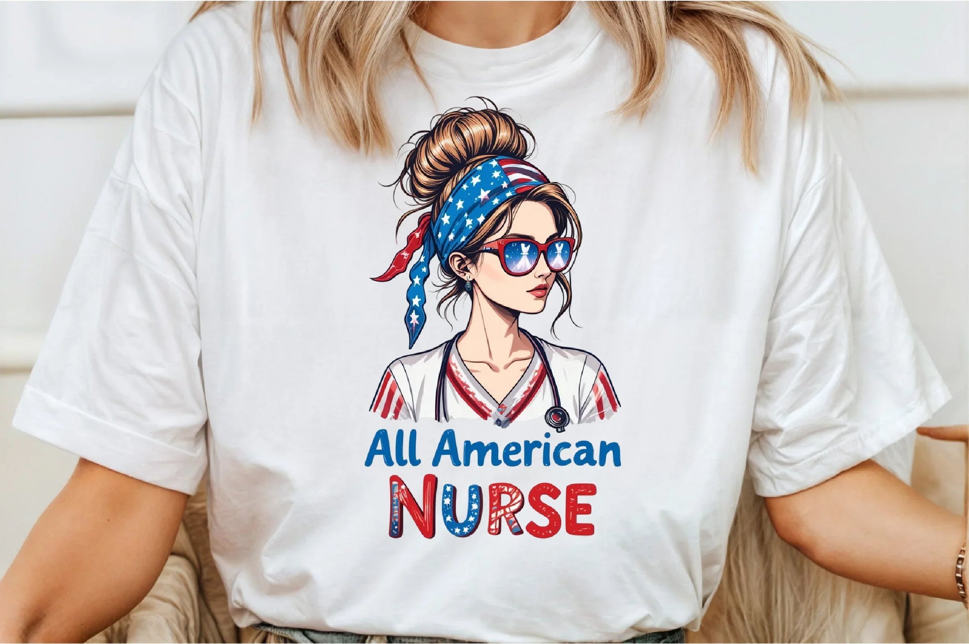 Patriotic 4th of July Nurse Clipart Bundle - CraftNest - Digital Crafting and Art