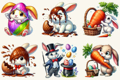 Funny Easter Bunny Clipart Bundle 2 - CraftNest - Digital Crafting and Art