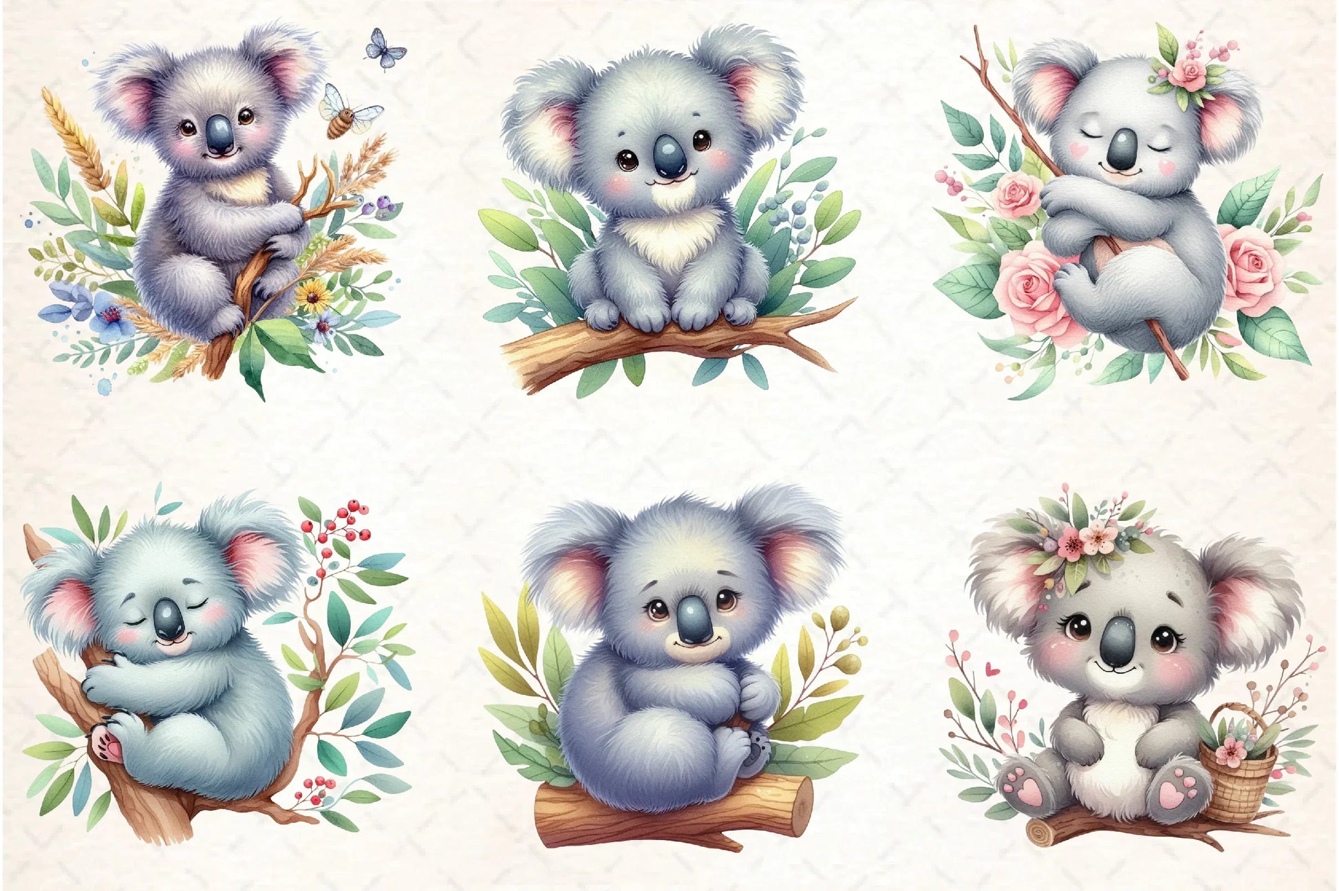 Cute Koala Clipart Bundle - CraftNest - Digital Crafting and Art