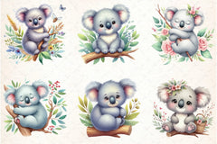 Cute Koala Clipart Bundle - CraftNest - Digital Crafting and Art