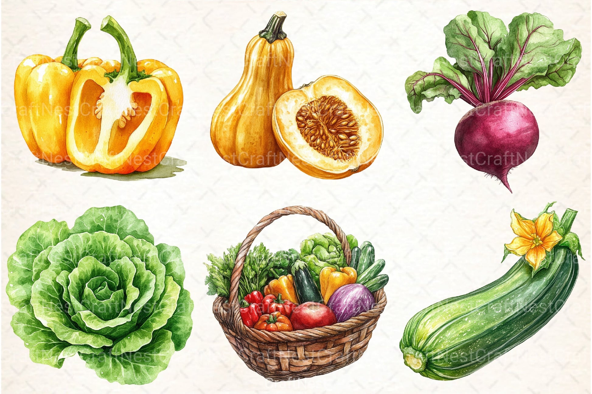 Vegetables Clipart Bundle 99 - CraftNest - Digital Crafting and Art