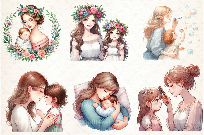 Mother's Day Mom Clipart Bundle - CraftNest - Digital Crafting and Art