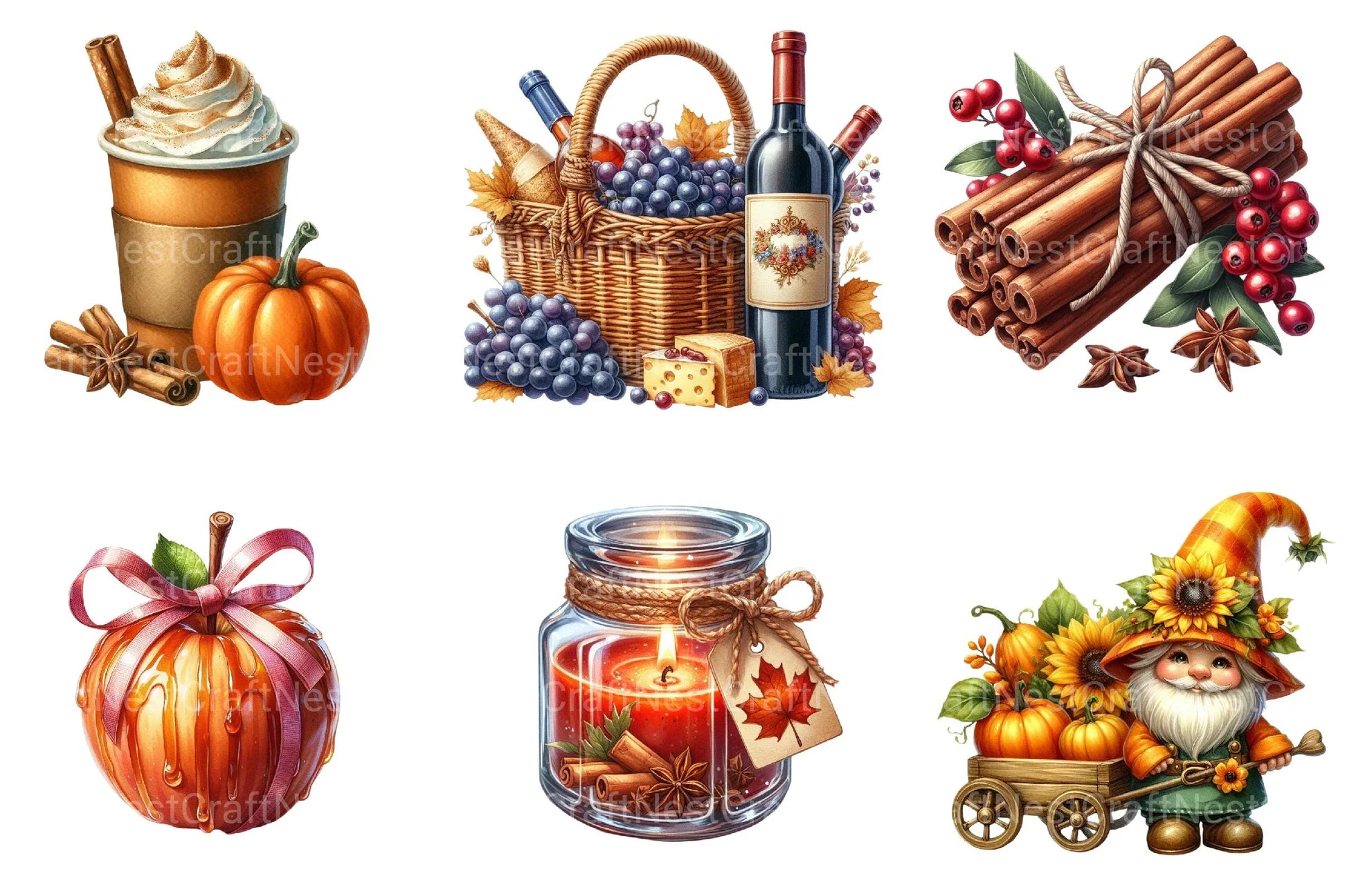 Autumn Collection Clipart - CraftNest - Digital Crafting and Art