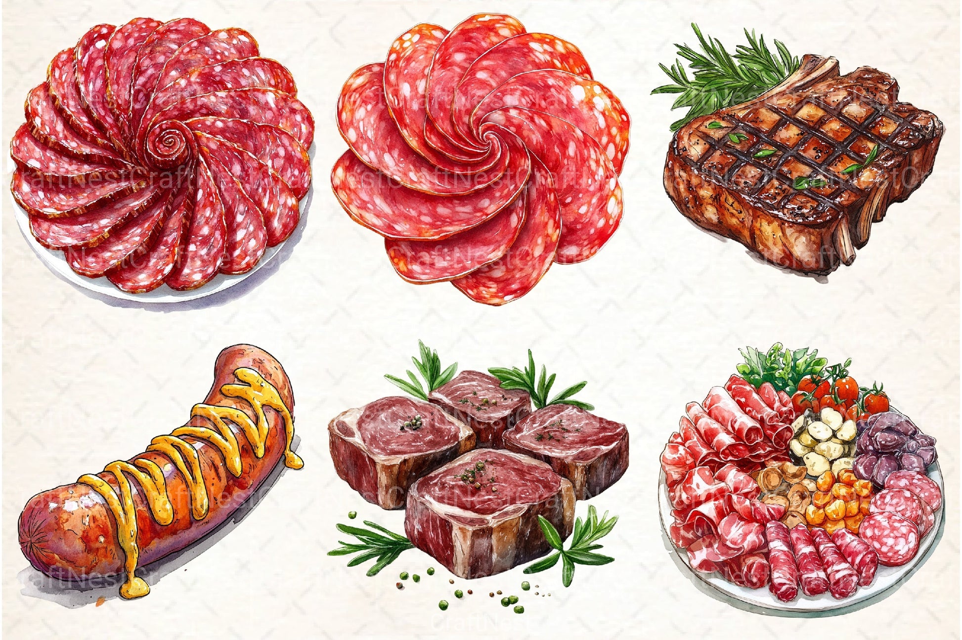 Meat Clipart Bundle - CraftNest - Digital Crafting and Art
