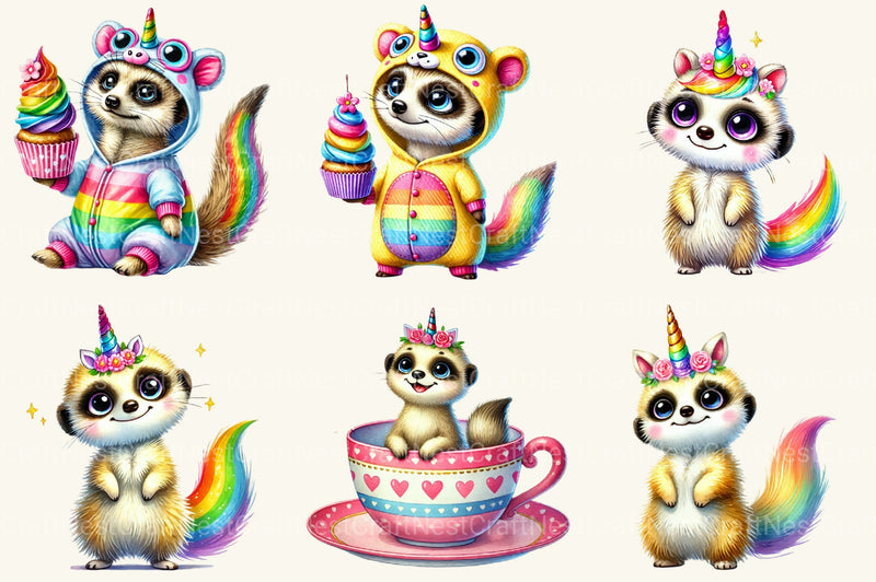 Unicorn Meerkat Clipart Bundle - CraftNest - Digital Crafting and Art