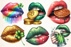 Sexy Lips St. Patrick's Day Clipart Bundle - CraftNest - Digital Crafting and Art