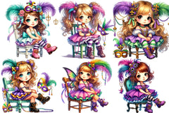 Mardi Gras Girl Clipart Bundle 1 - CraftNest - Digital Crafting and Art